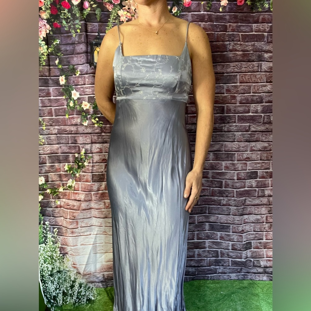 Silk Lace-Back Gown